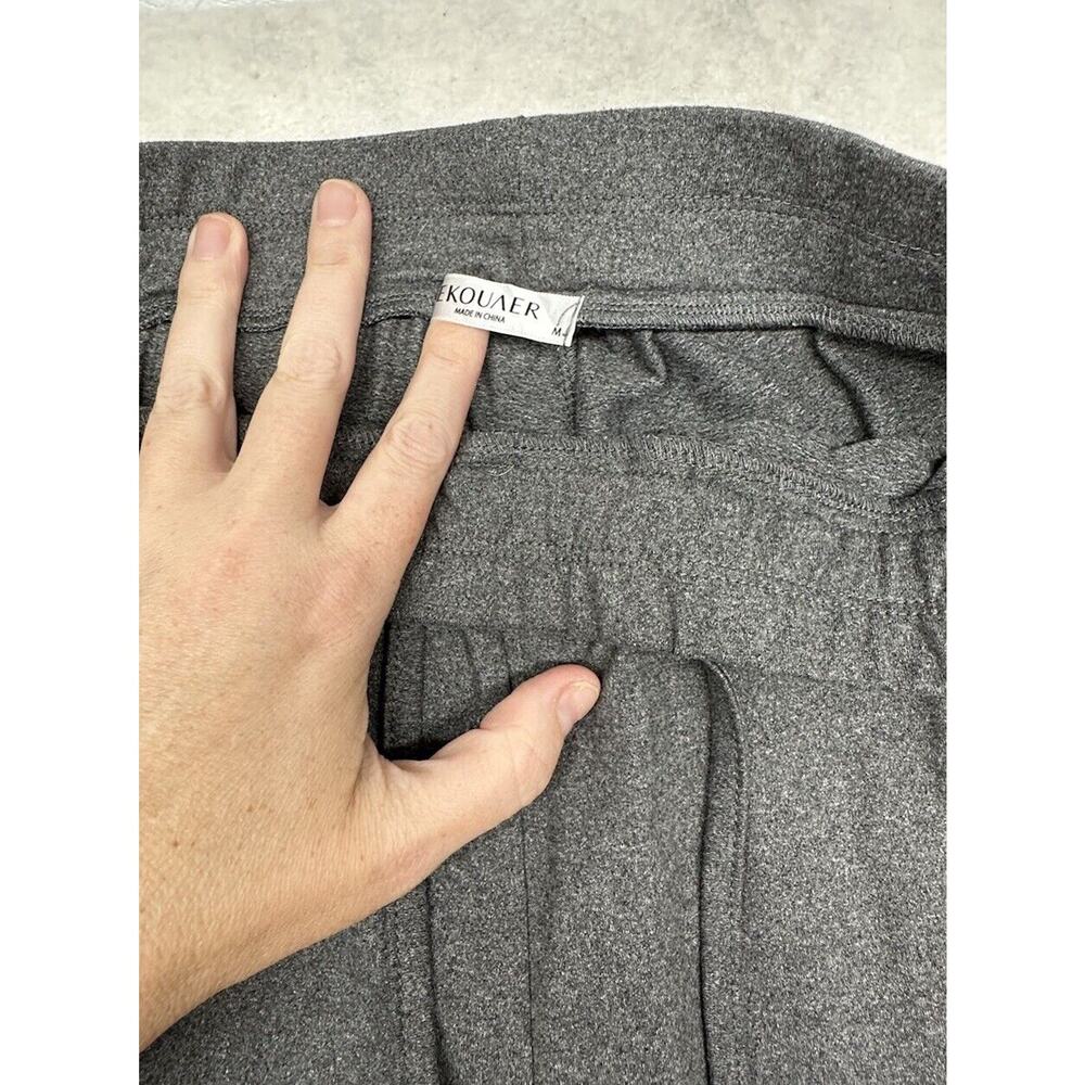 Ekouaer Womens Size M Pajamas Set Long Sleeve Sleepwear 2 pc Lounge Gray Pink - Picture 5 of 12